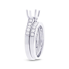 0.76ct 14k White Gold Diamond Semi-mount Ring 2-pc