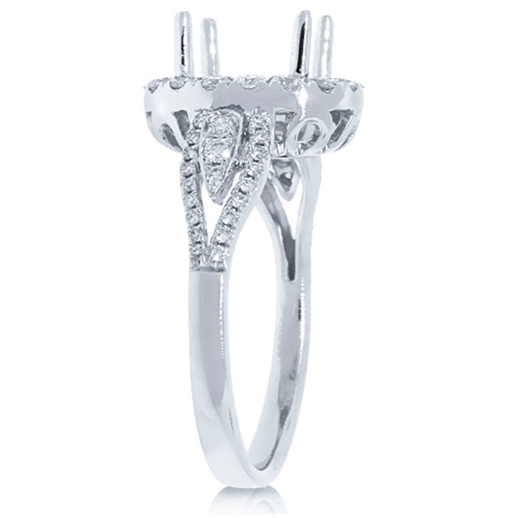 0.48ct 14k White Gold Diamond Semi-mount Ring