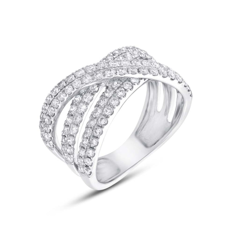 1.18ct 14k White Gold Diamond Bridge Ring