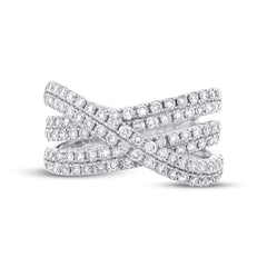 1.18ct 14k White Gold Diamond Bridge Ring