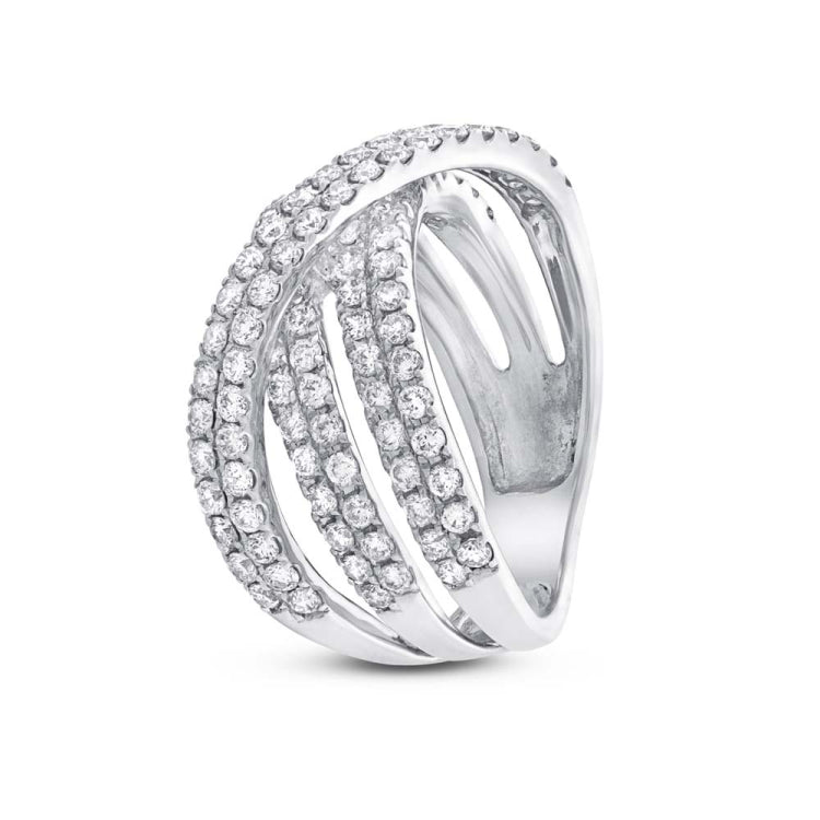 1.18ct 14k White Gold Diamond Bridge Ring