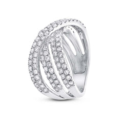 1.18ct 14k White Gold Diamond Bridge Ring