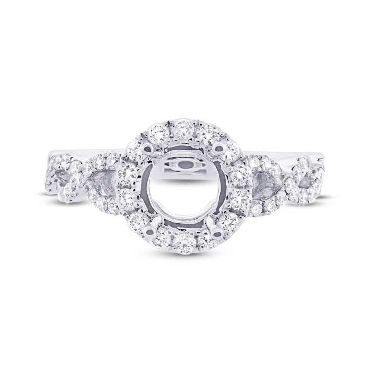 0.60ct 14k White Gold Diamond Semi-mount Ring