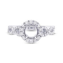 0.60ct 14k White Gold Diamond Semi-mount Ring