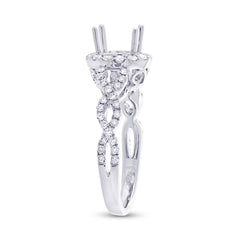 0.60ct 14k White Gold Diamond Semi-mount Ring