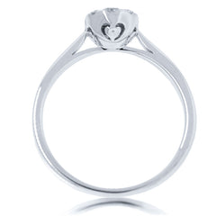 0.26ct 14k White Gold Diamond Cluster Lady's Ring
