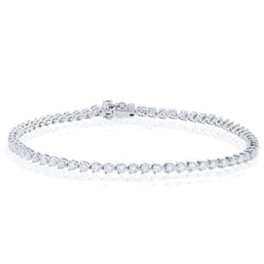 3.06ct 18k White Gold Diamond Tennis Bracelet