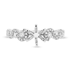 0.54ct 14k White Gold Diamond Semi-mount Ring