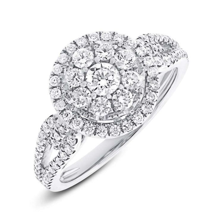 0.81ct 14k White Gold Diamond Lady's Ring