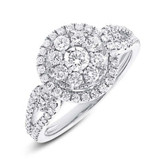 0.81ct 14k White Gold Diamond Lady's Ring