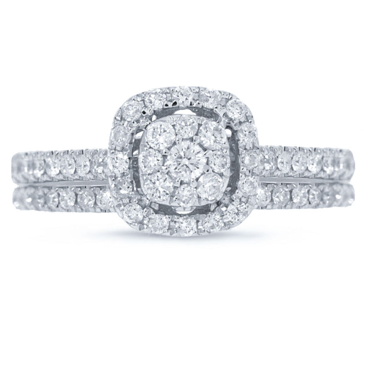 0.60ct 14k White Gold Diamond Wedding Set