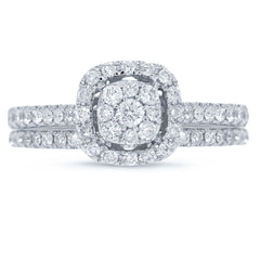 0.60ct 14k White Gold Diamond Wedding Set