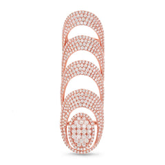 5.19ct 14k Rose Gold Diamond Lady's Ring