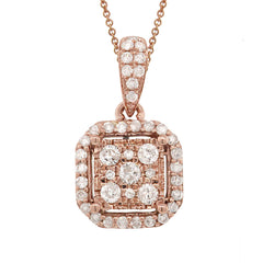 0.29ct 14k Rose Gold Diamond Pendant