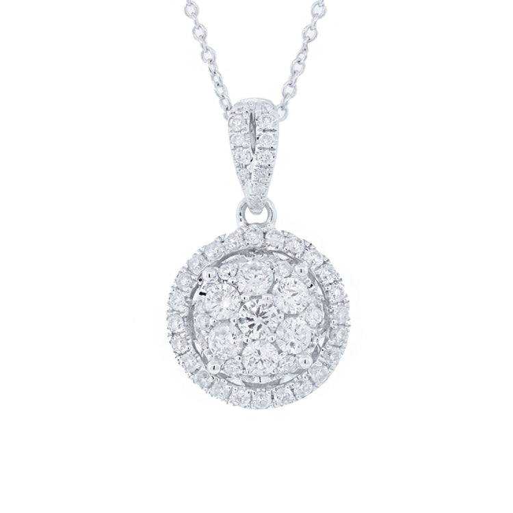 0.60ct 14k White Gold Diamond Pendant