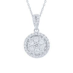 0.60ct 14k White Gold Diamond Pendant