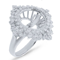 2.02ct 18k White Gold Diamond Semi-mount Ring