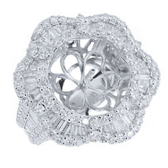 3.42ct 18k White Gold Diamond Semi-mount Ring