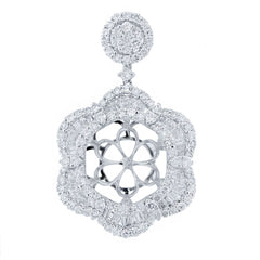 2.71ct 18k White Gold Diamond Semi-mount Pendant