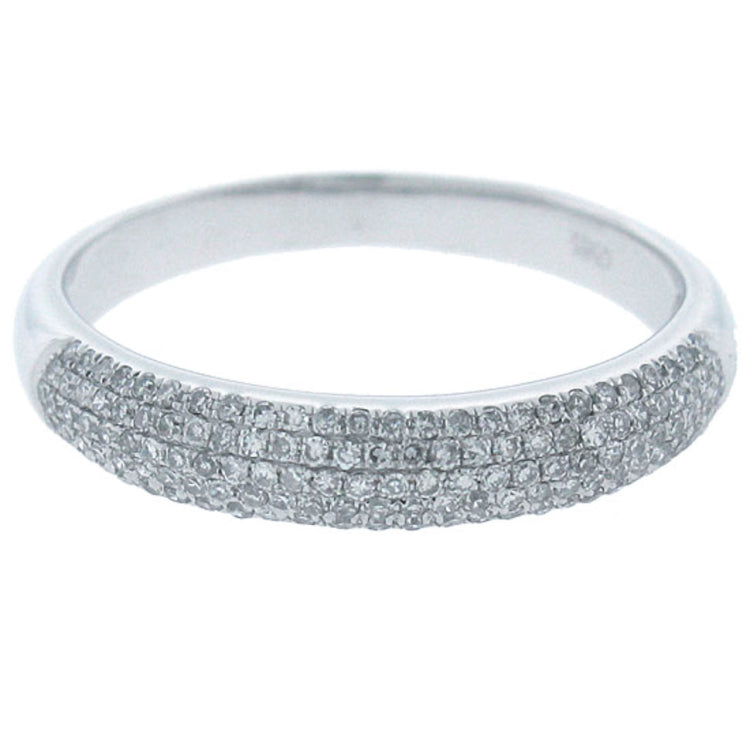 0.35ct 14k White Gold Diamond Lady's Pave Band Size 5