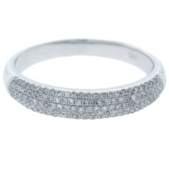 0.35ct 14k White Gold Diamond Lady's Pave Band Size 5