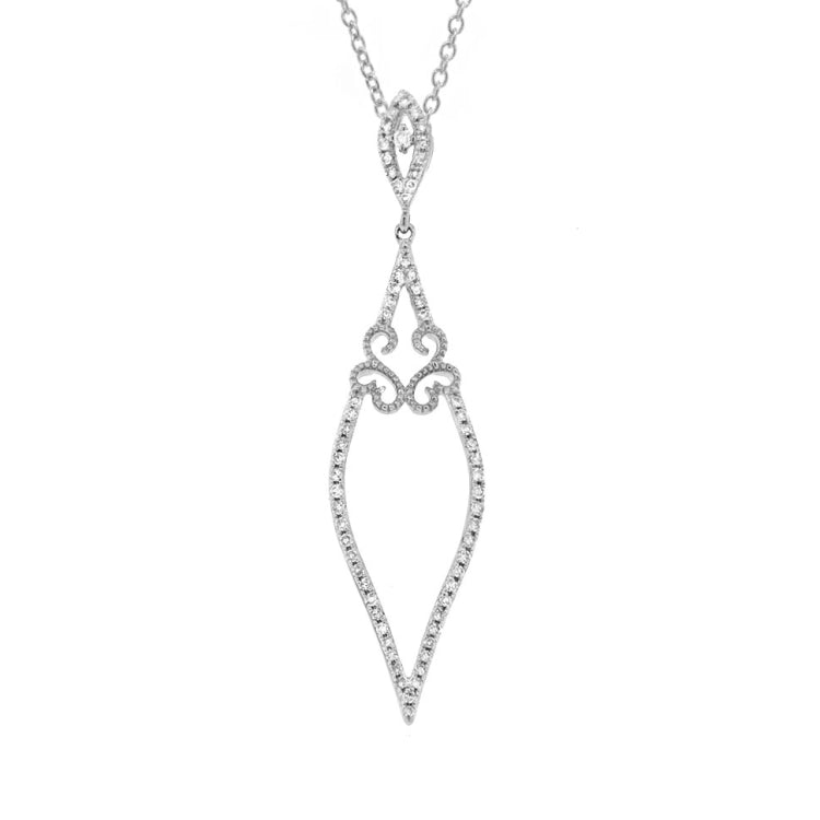 0.25ct 14k White Gold Diamond Pendant