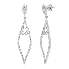 0.44ct 14k White Gold Diamond Earring