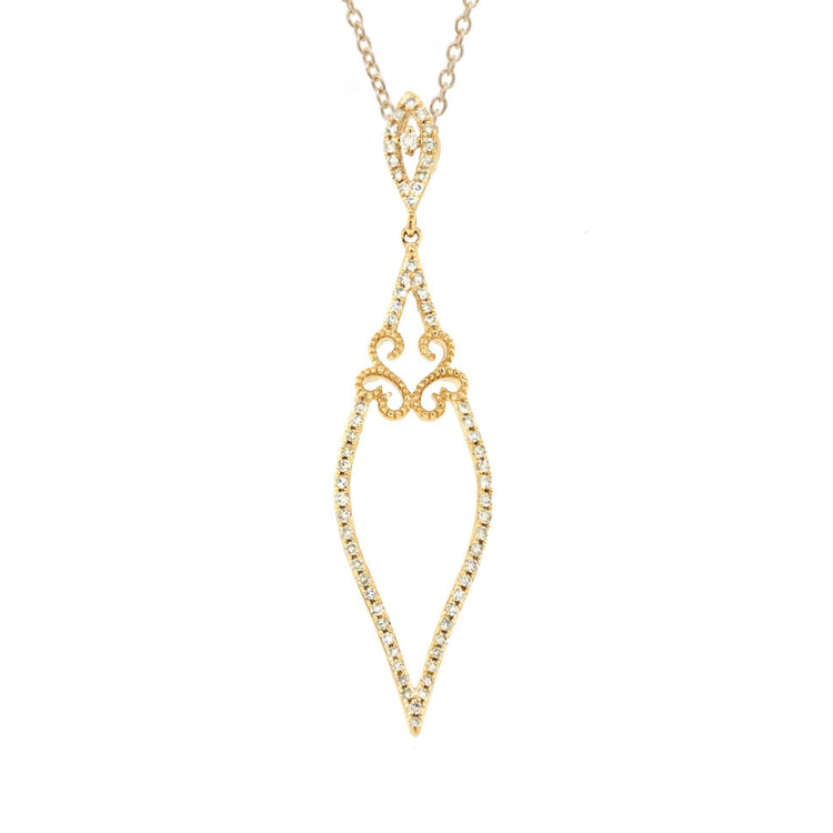 0.25ct 14k Yellow Gold Diamond Pendant