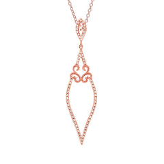 0.25ct 14k Rose Gold Diamond Pendant