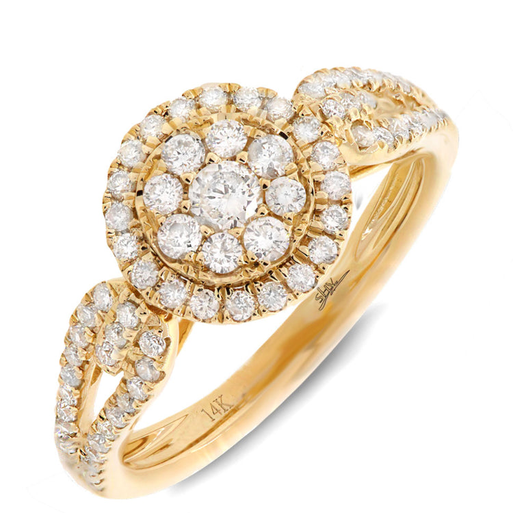 0.65ct 14k Yellow Gold Diamond Lady's Ring