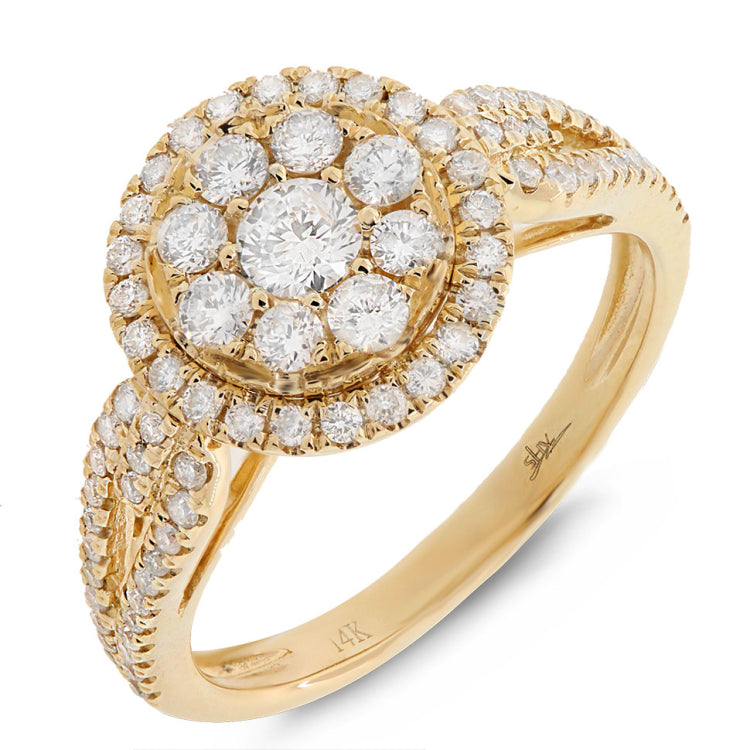 0.81ct 14k Yellow Gold Diamond Lady's Ring