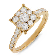 0.87ct 14k Yellow Gold Round Brilliant Diamond Lady's Ring