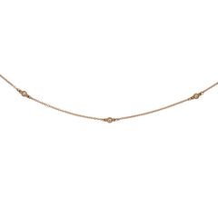0.20ct 18k Rose Gold 16-18" Diamonds by the Yard Chain