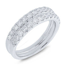 0.98ct 14k White Gold Diamond Lady's Band