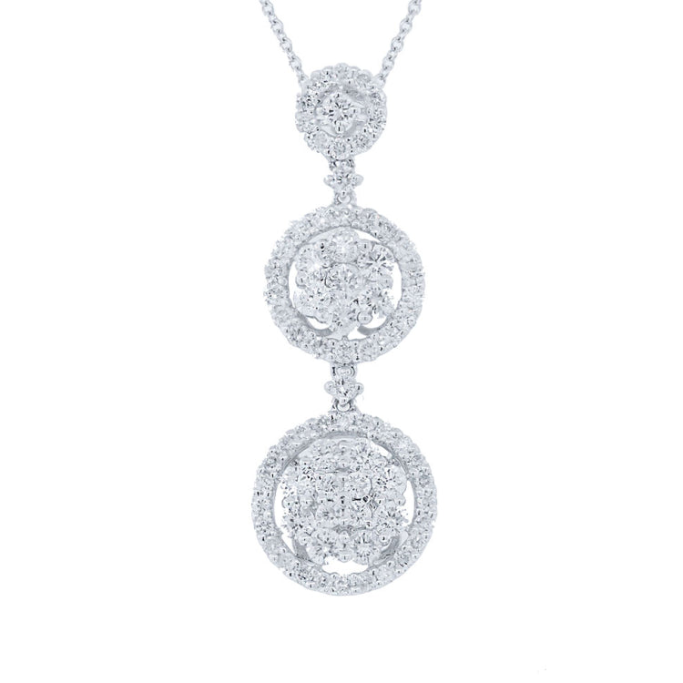 2.11ct 18k White Gold Diamond Pendant
