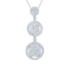 2.11ct 18k White Gold Diamond Pendant