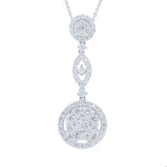 1.35ct 18k White Gold Diamond Pendant