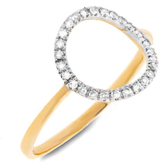 0.11ct 14k Yellow Gold Diamond "O" Ring
