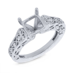 0.24ct 14k White Gold Diamond Semi-mount Ring