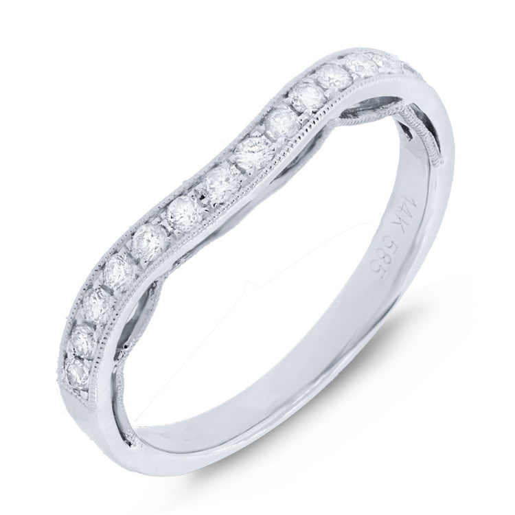 0.26ct 14k White Gold Diamond Shadow Band