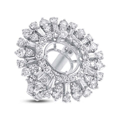 3.38ct 18k White Gold Diamond Semi-mount Ring