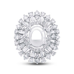 3.38ct 18k White Gold Diamond Semi-mount Ring