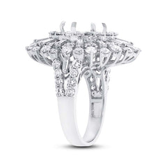 3.38ct 18k White Gold Diamond Semi-mount Ring