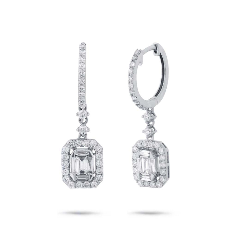 1.05ct 18k White Gold Diamond Earring
