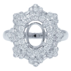 1.32ct 18k White Gold Diamond Semi-mount Ring