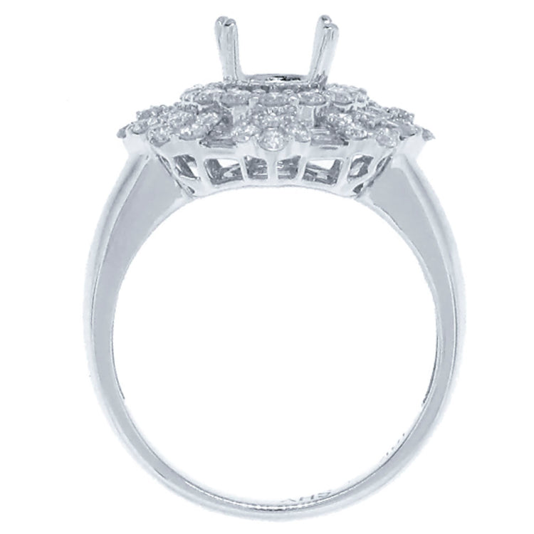 1.32ct 18k White Gold Diamond Semi-mount Ring