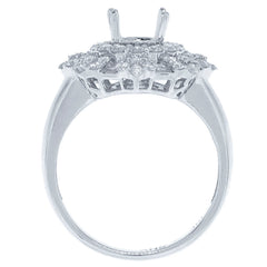 1.32ct 18k White Gold Diamond Semi-mount Ring