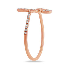 0.16ct 14k Rose Gold Diamond Lady's Ring Size 7