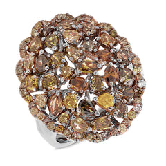 2.81ct 18k White Gold Fancy Color Diamond Ring