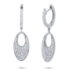 0.43ct 14k White Gold Diamond Pave Earring
